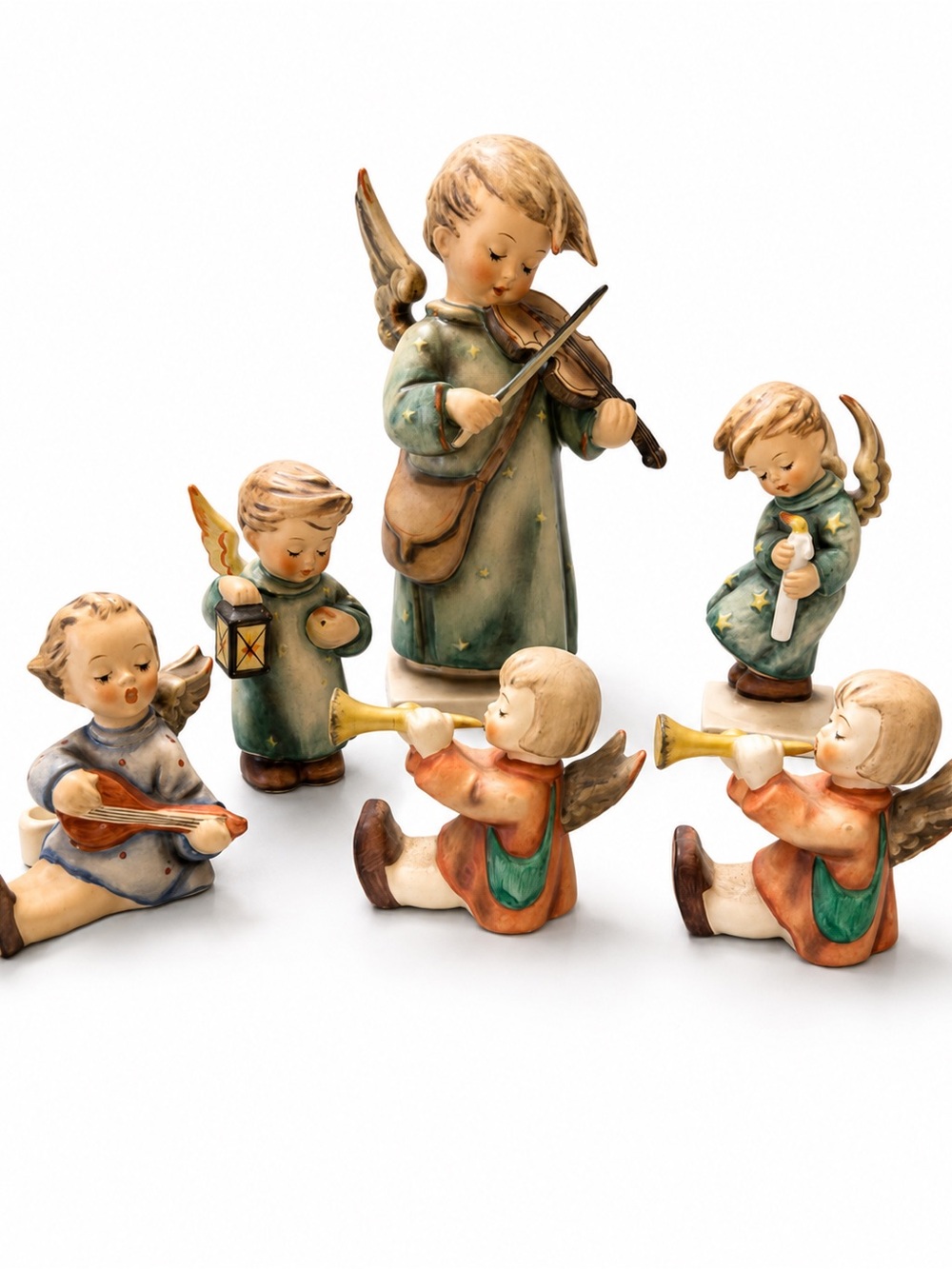 Vintage Goebel Hummel Angel Figurines Lot of 6 W. Germany